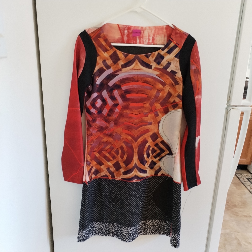 Save The Queen Multicolor Geometric Pattern Dress - image 2